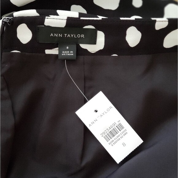 Ann Taylor Animal Print Slip Skirt with Slit Women's Size 8 Office Business - Picture 6 of 8